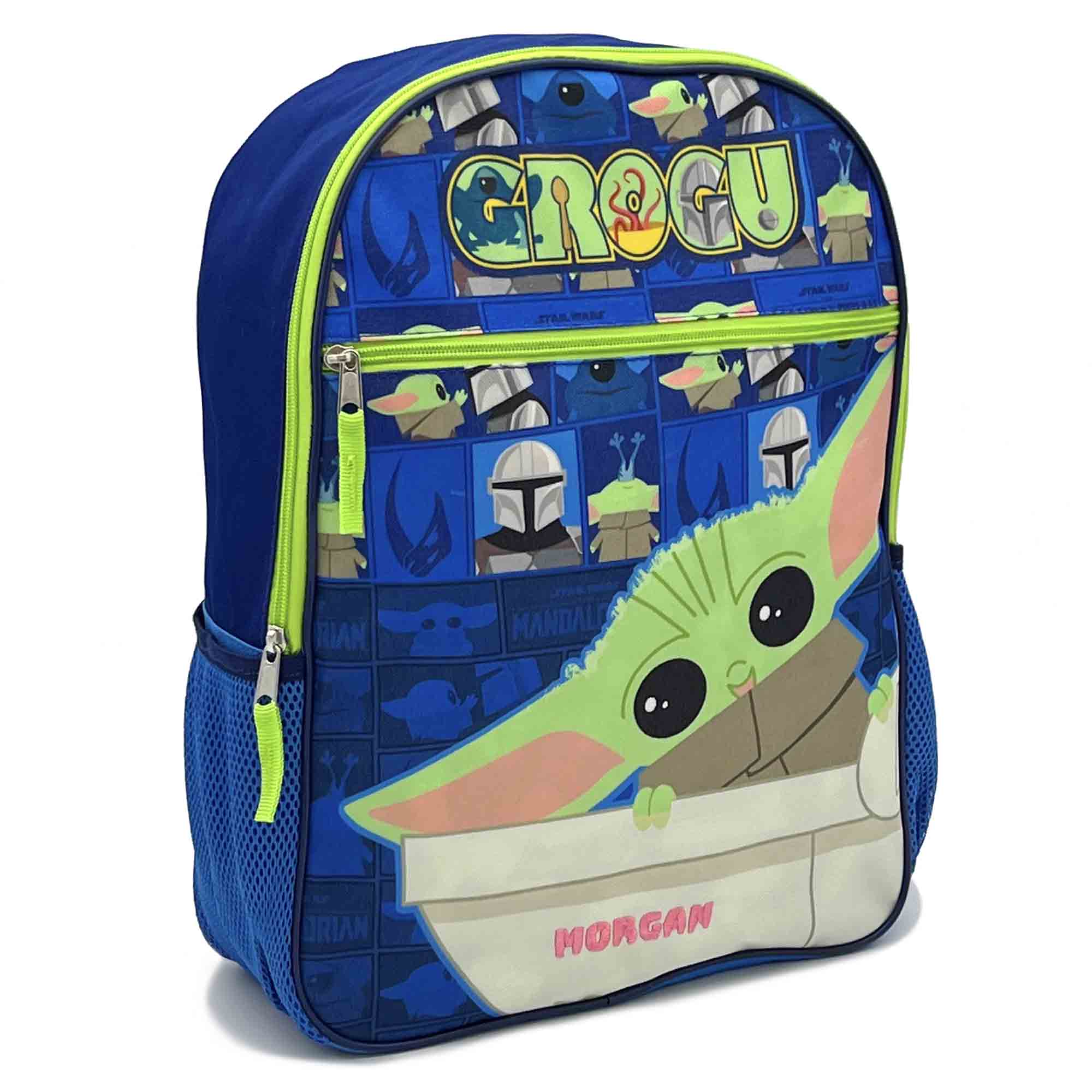Personalized Grogu Baby Yoda Backpack - Blue & Lime, 16 Inch – Dibsies  Personalization Station