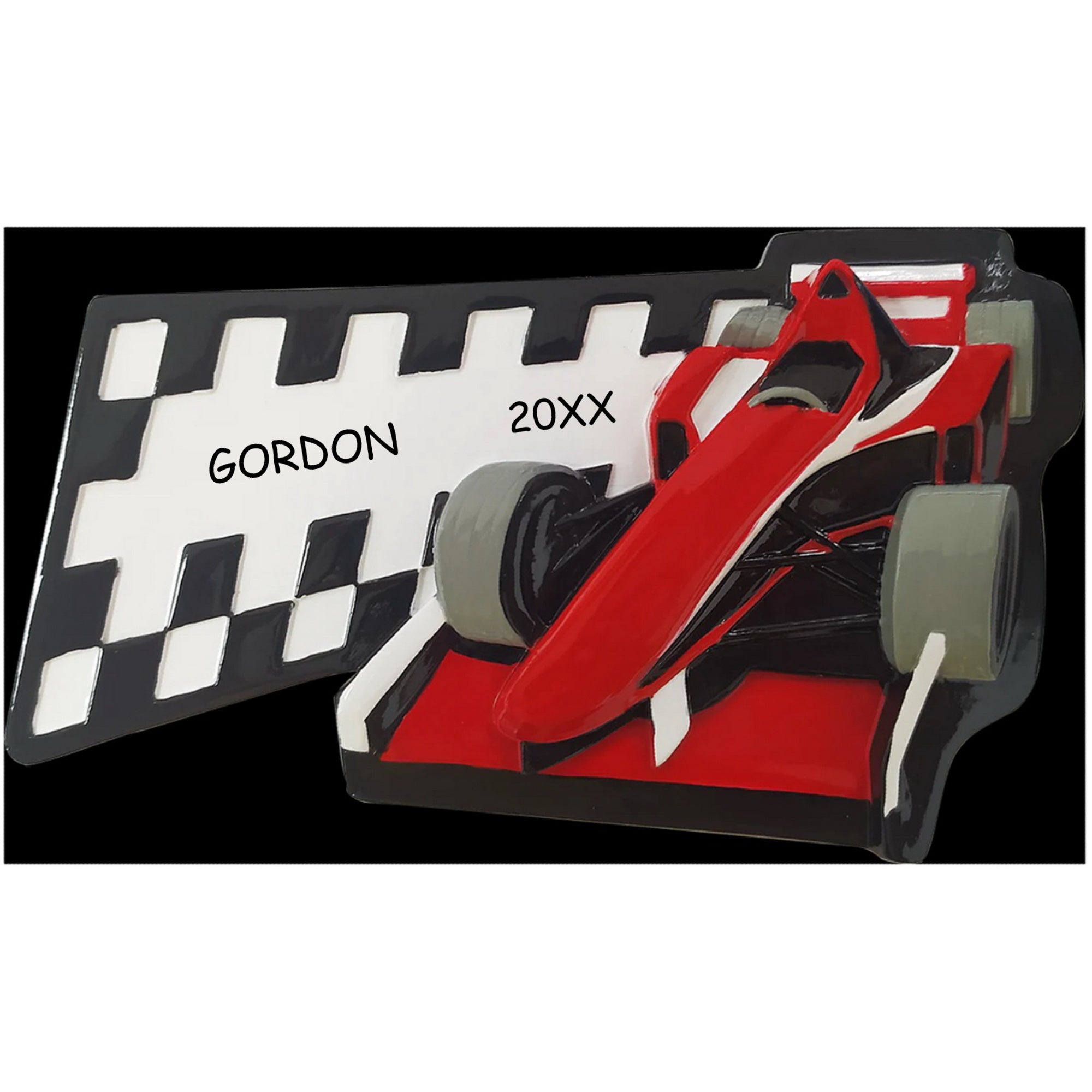 Personalized Race Car Christmas Ornament